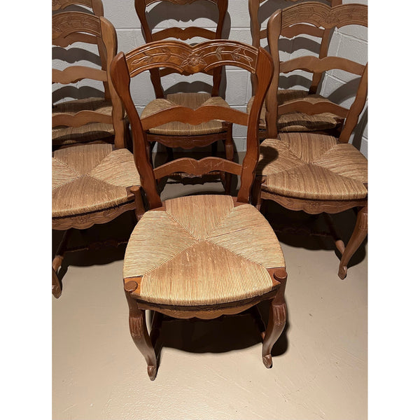 1910's French Provincial Oak Dining Chairs, Set of 6 -  POSH 