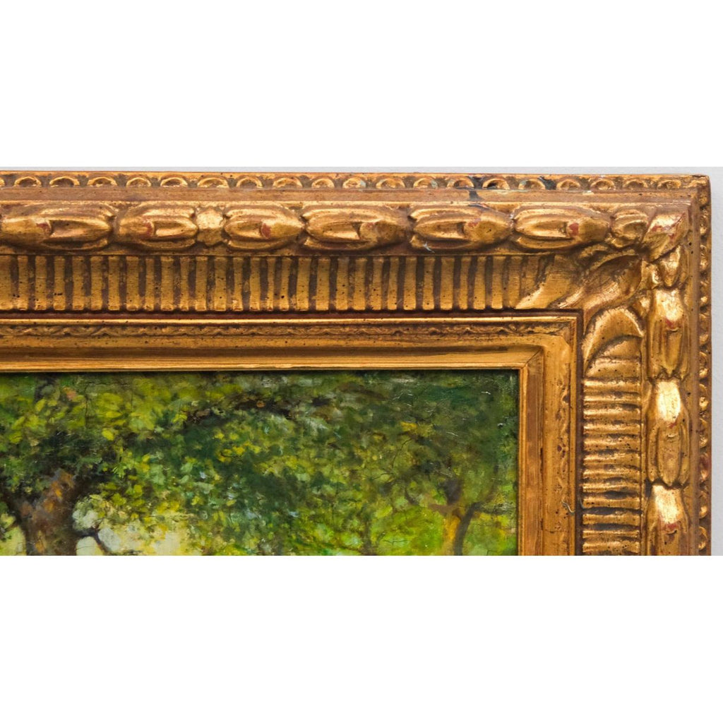 1930s Walk in the Park, American Ashcan School Central Park Oil, Framed -  POSH 