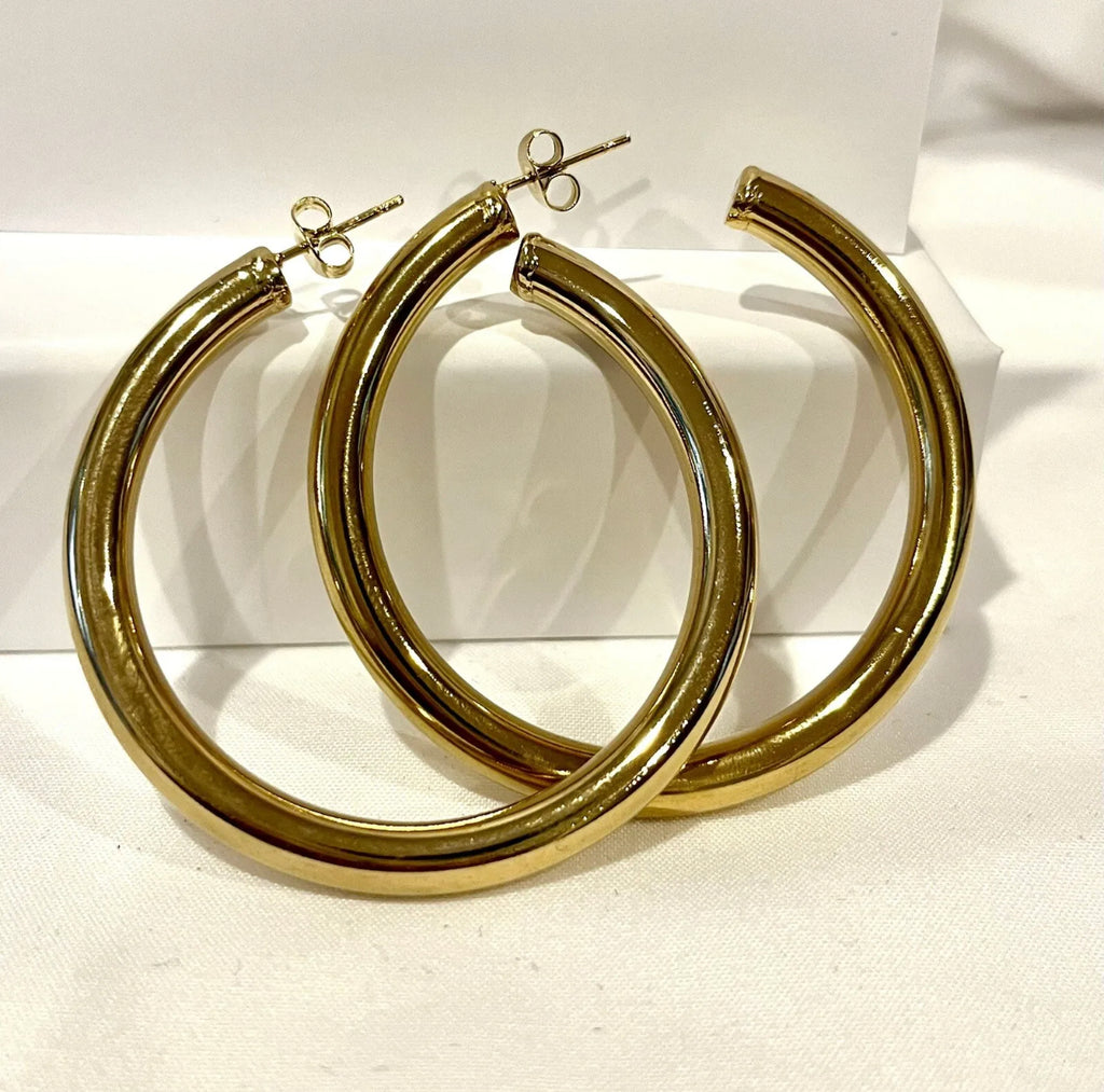 Chunky Gold Hoop Earrings -  POSH 