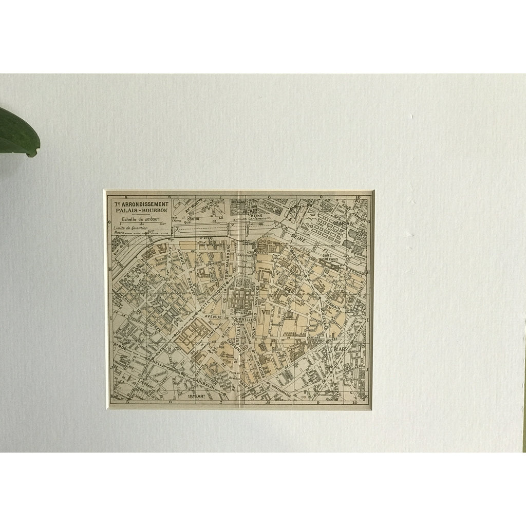 Antique Map of 5th arrondissement, Paris - POSH