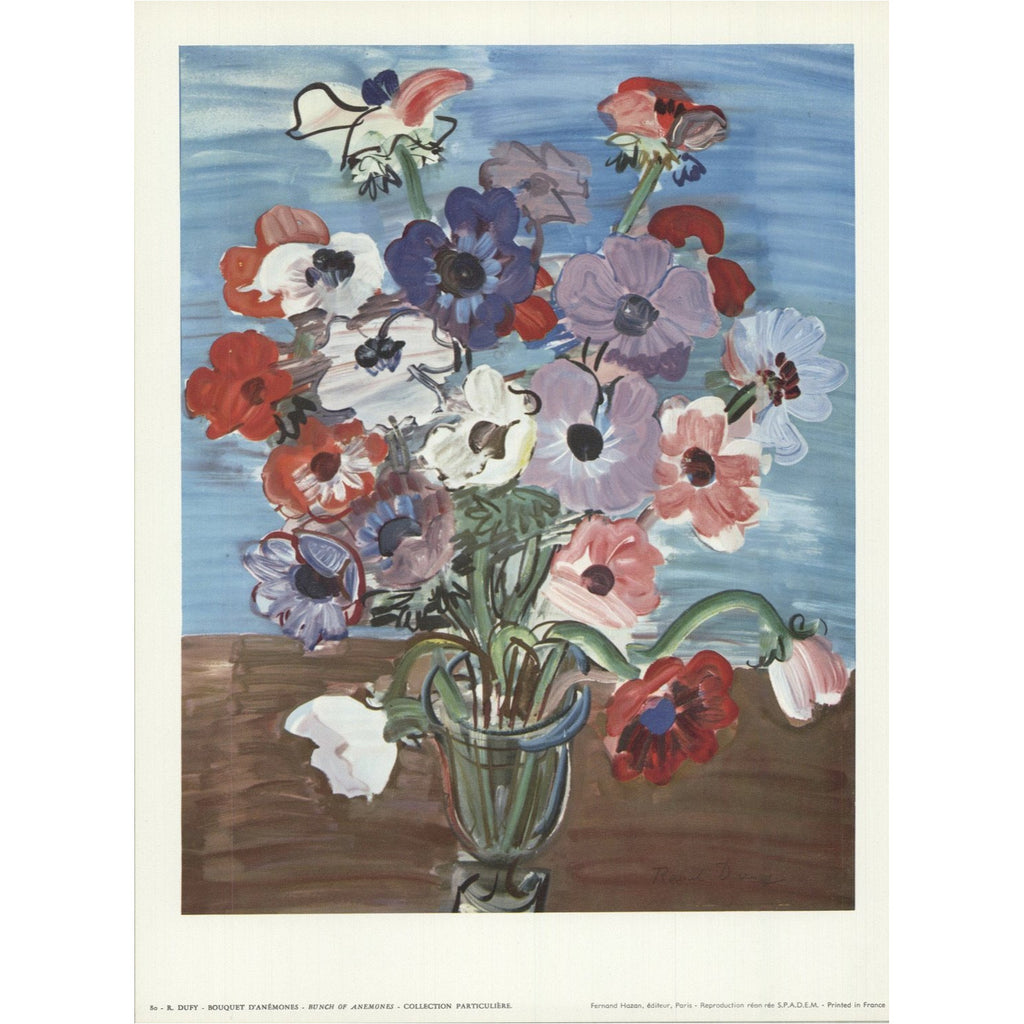 “Bouquet D’Anemones” - Bunch of Anemones- 1975 Raoul Dufy - POSH