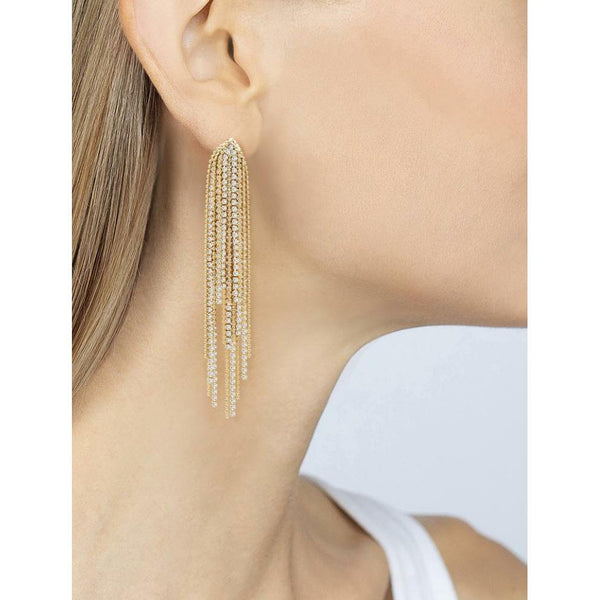 Crystal Fringe Earrings - POSH