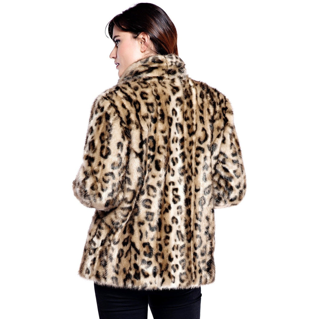 Favorite Faux Fur Jacket - Leopard Small - POSH