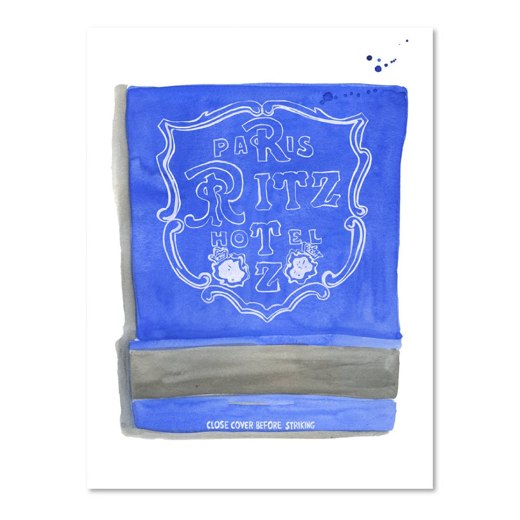 Furbish Studio - The Ritz Matchbook Watercolor Print - POSH