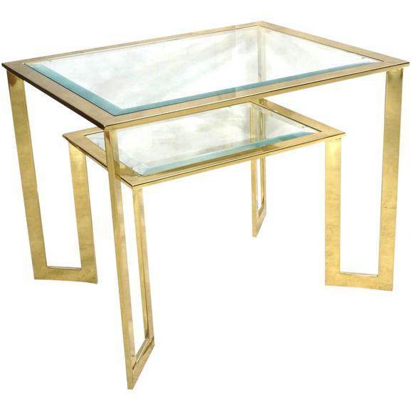 Modernist 2-Tier Glass Side Table - POSH