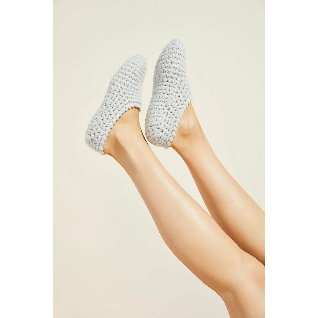 Plush Ankle Slipper Sock - Gray Dawn - POSH