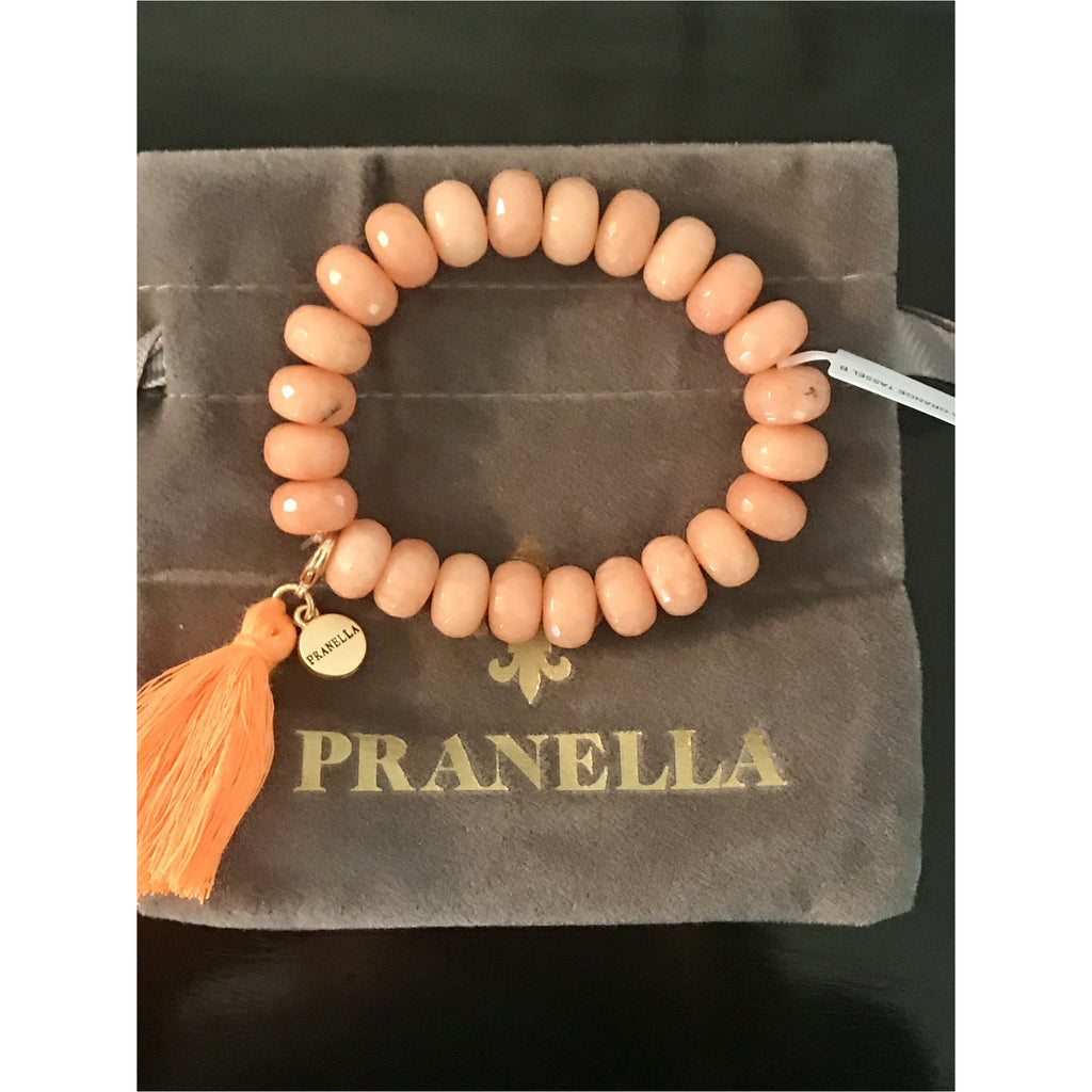 PRANELLA Sienna Orange Tassel Bracelet - POSH