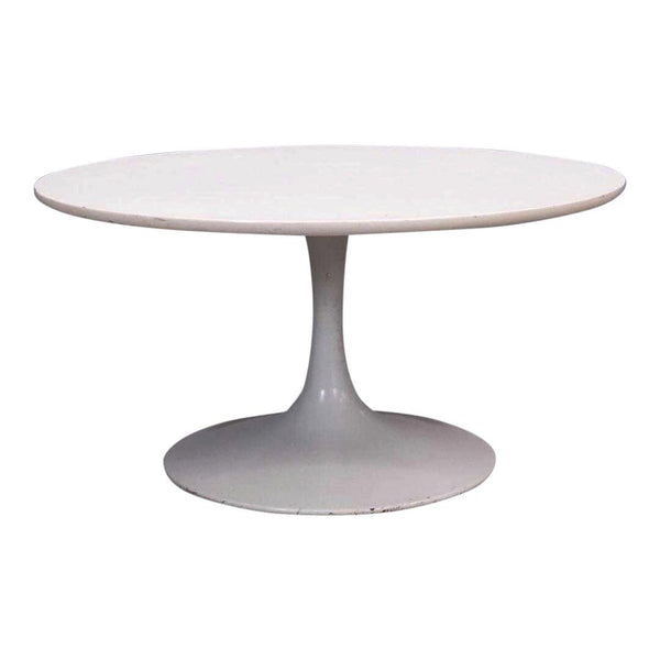 Saarinen Style White Round Coffee Table - POSH